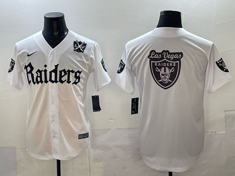 Men 2025 Oakland Raiders Blank white 6th generation Joint Name Nike Limited NFL Jersey style 017->oakland raiders->NFL Jersey